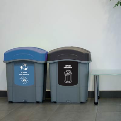 Kosze biurowe do segregacji odpadów