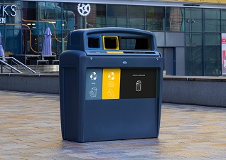 Nexus® Evolution City Trio Pojemnik modułowy do segregacji trzech frakcji odpadów