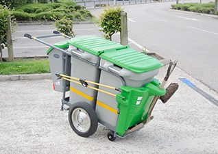 Wózek do zbierania odpadów Space-Liner™ 200L w zielonym