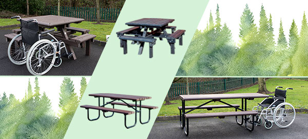 Gama nowych stołów piknikowych  Bowland i Pembridge firmy Glasdon