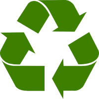 Logo pokazujące, że produkt pod koniec okresu użytkowania nadaje się w 100% do recyklingu