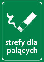 Znak strefy dla palących
