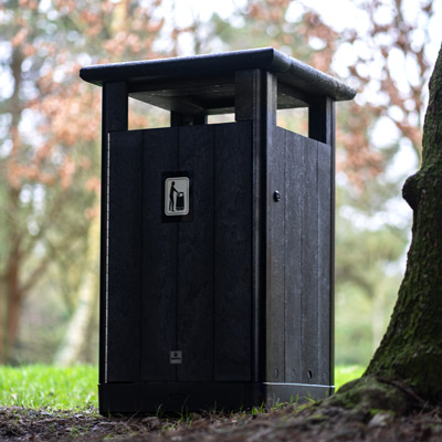 Origin Curve Mixed Recycling Bin in a rural environment